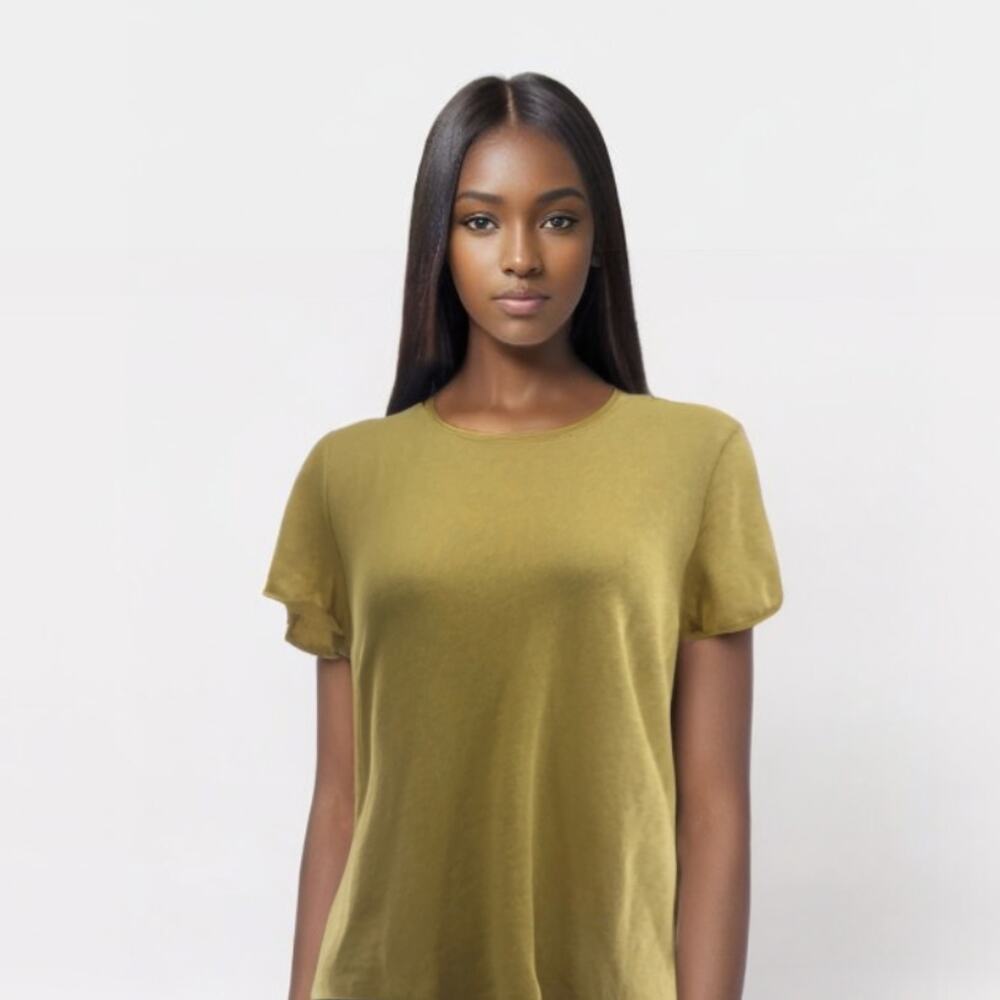 Nation LTD. Andi Rolled Sleeve Yellow Tee